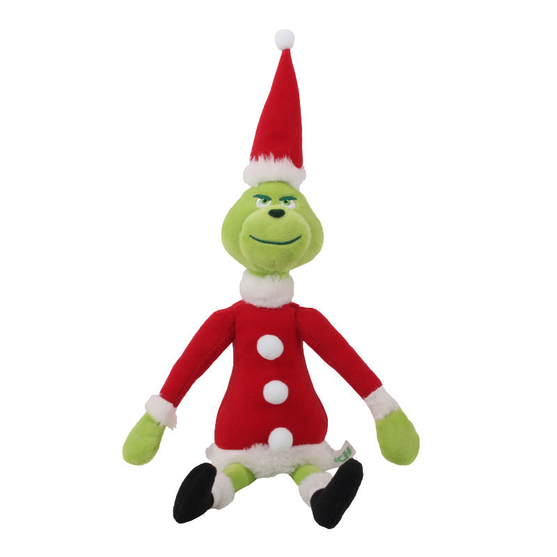 New Grinch Green Monster Plush Toy, Small Stuffed Doll with Dog, Christmas & Birthday Gift for Kids