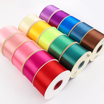 5cm silk fabric strip handmade rose ribbon diy gift box packaging ribbon,50 yards