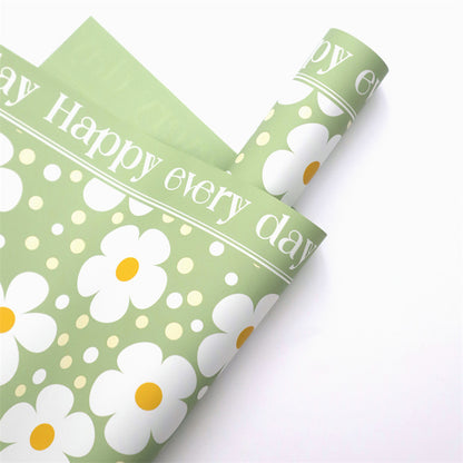 Korean-Style Flower Wrapping Paper – Rose Bouquet Paper – 20 Sheets