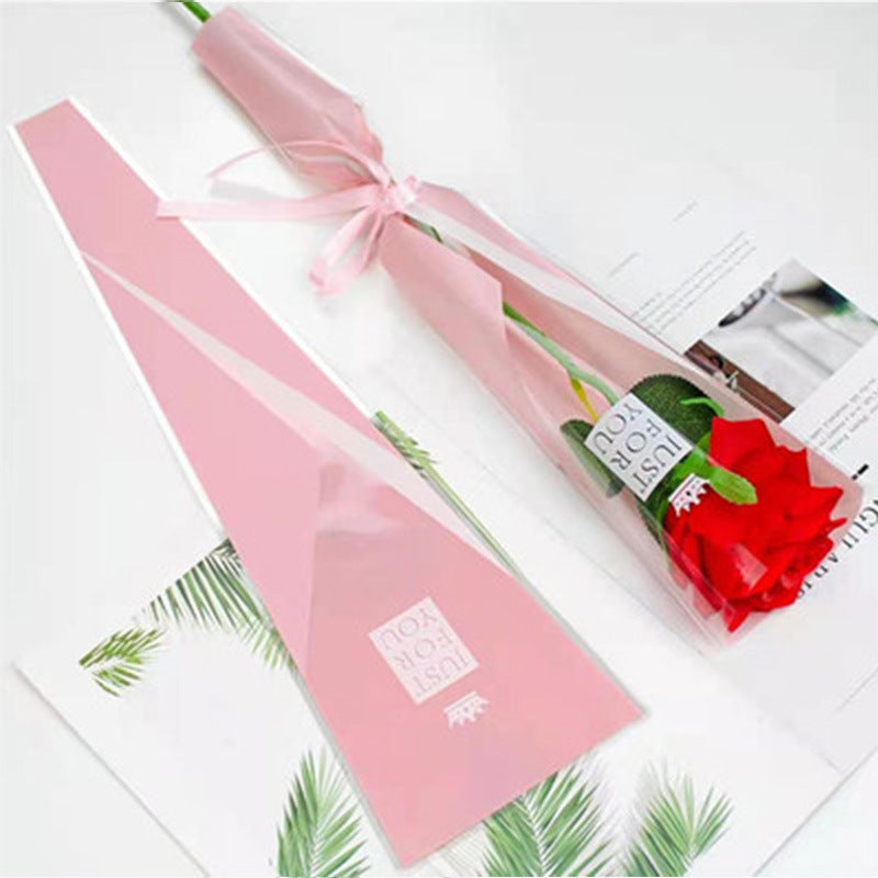 Single Bag Rose Packaging Bag Bouquet Triangle Bag Floral Flower Packaging Bag