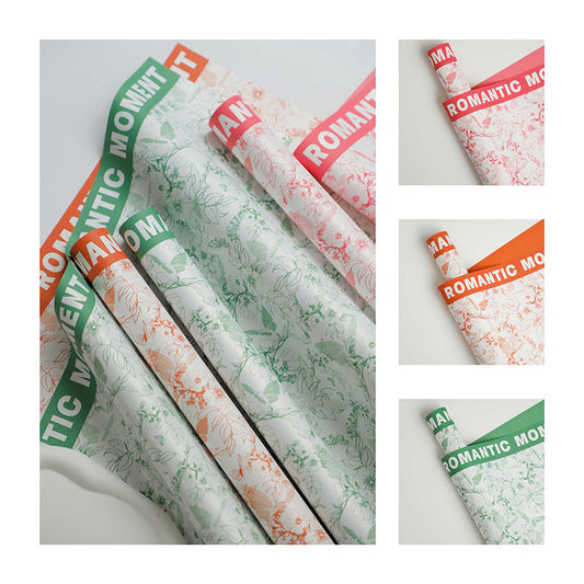 Valentine’s Day Bouquet Gift Wrapping Paper – Waterproof Flower Paper – 20 Sheets
