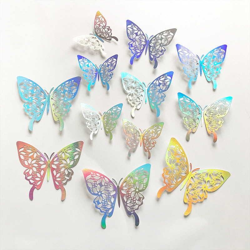 3D Hollowed Out Gold Butterfly Bouquet Decorative Gift Accessories