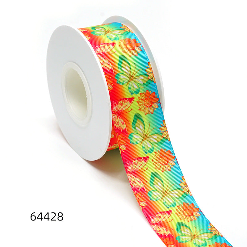 Heat Transfer Webbing Ribbon Flower