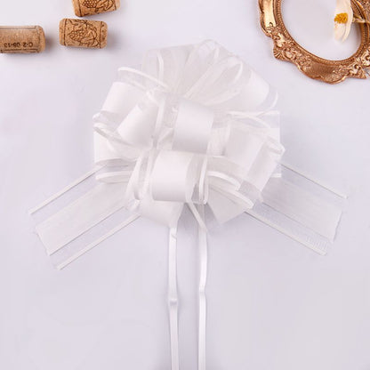 Natural Color Organza Ribbon – Solid Color Curling Ribbon for Bouquets & Gifts 20pcs