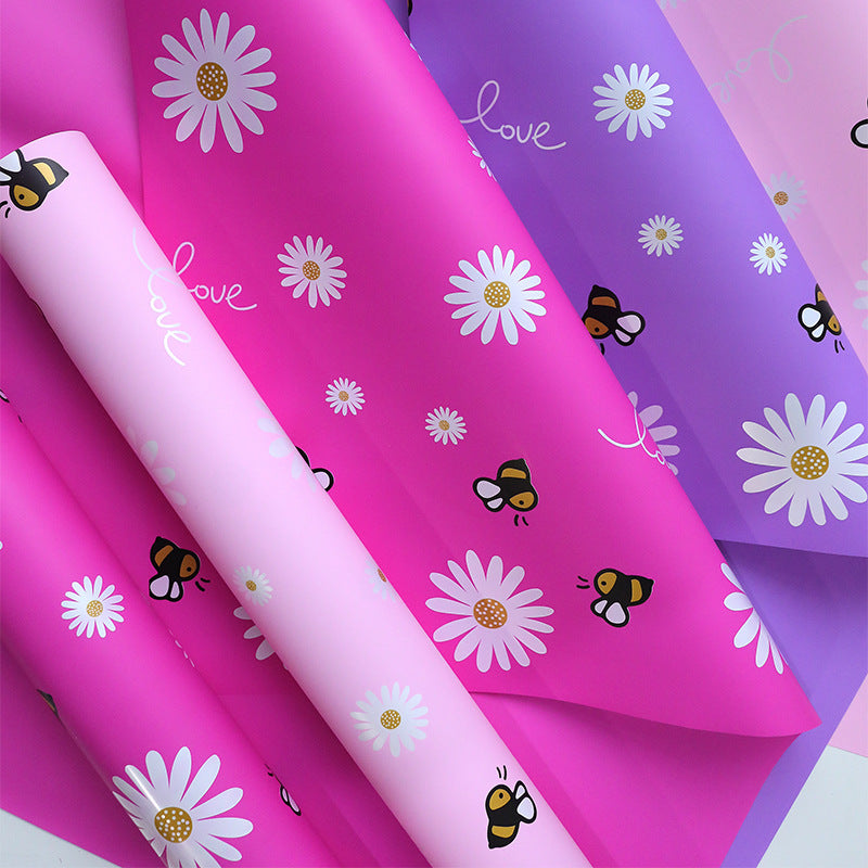 Honey Bee Sunflower Wrapping Paper Pack 20 (57x57cm).