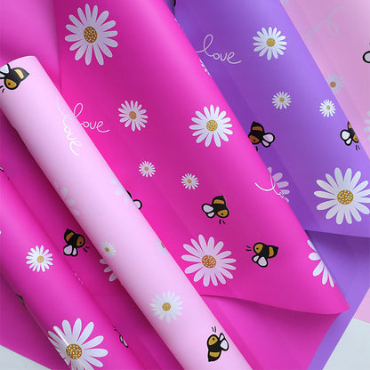 Honey Bee Sunflower Wrapping Paper Pack 20 (57x57cm).