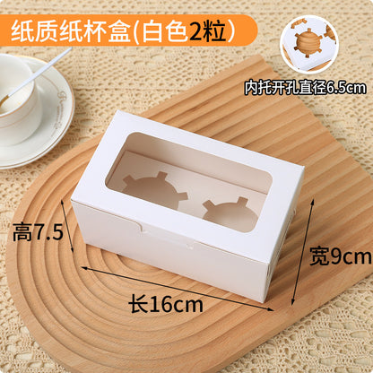 Cupcake Boxes with Holders, 10 pcs Cupcake Carrier with Handle Insert Display Window