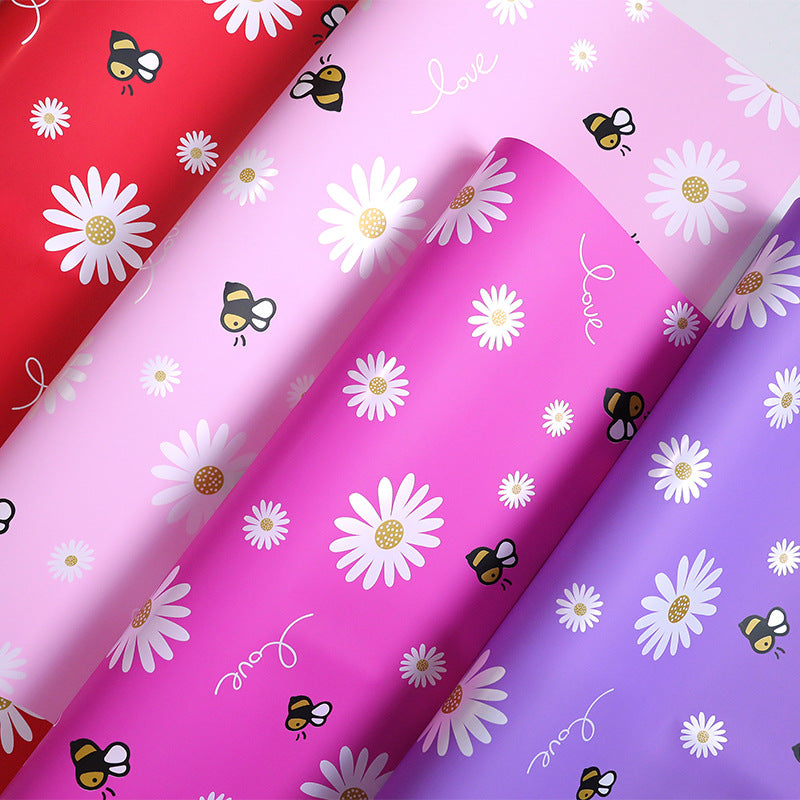 Honey Bee Sunflower Wrapping Paper Pack 20 (57x57cm).