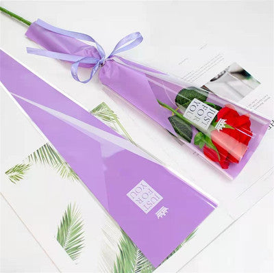 Single bag single rose packaging sleeve bag transparent opp,45×13×4CM