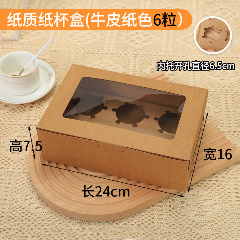Cupcake Boxes with Holders, 10 pcs Cupcake Carrier with Handle Insert Display Window