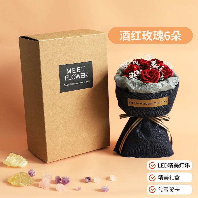 Eternity Flower Gift Rose Bouquet Dried Flower Simulation Soap Flower