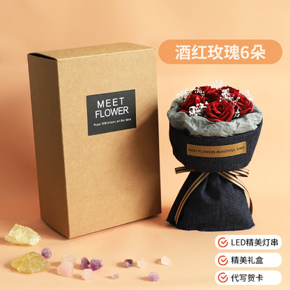 Eternity Flower Gift Rose Bouquet Dried Flower Simulation Soap Flower