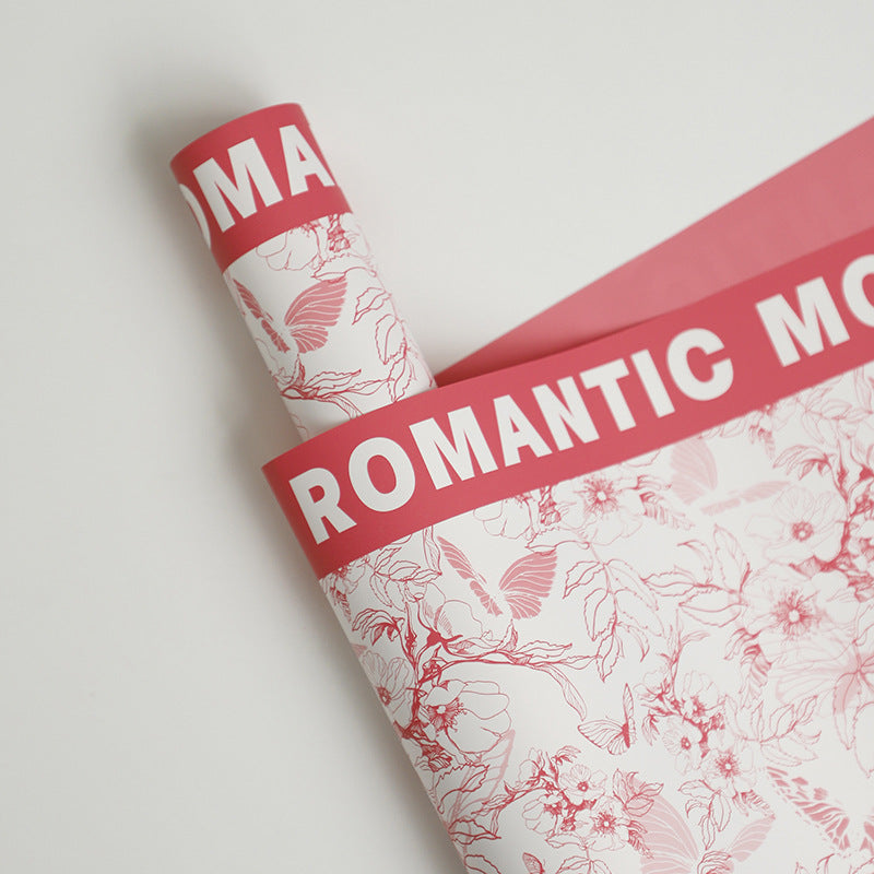 Valentine’s Day Bouquet Gift Wrapping Paper – Waterproof Flower Paper – 20 Sheets