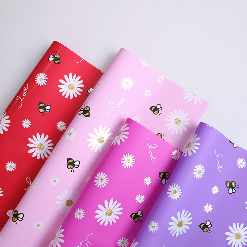 Honey Bee Sunflower Wrapping Paper Pack 20 (57x57cm).