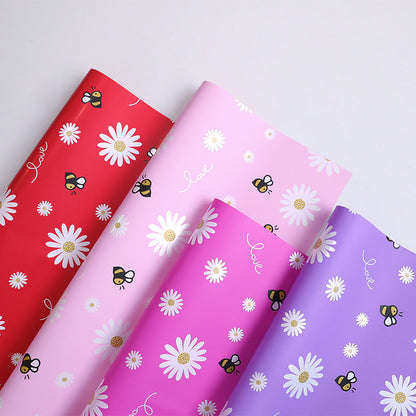 Honey Bee Sunflower Wrapping Paper Pack 20 (57x57cm).