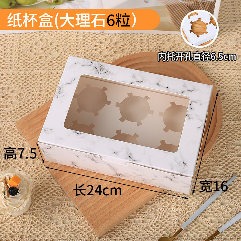 Cupcake Boxes with Holders, 10 pcs Cupcake Carrier with Handle Insert Display Window