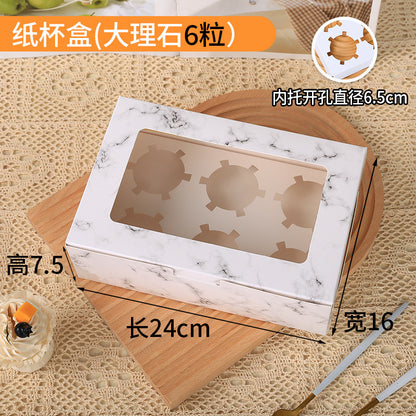 Cupcake Boxes with Holders, 10 pcs Cupcake Carrier with Handle Insert Display Window