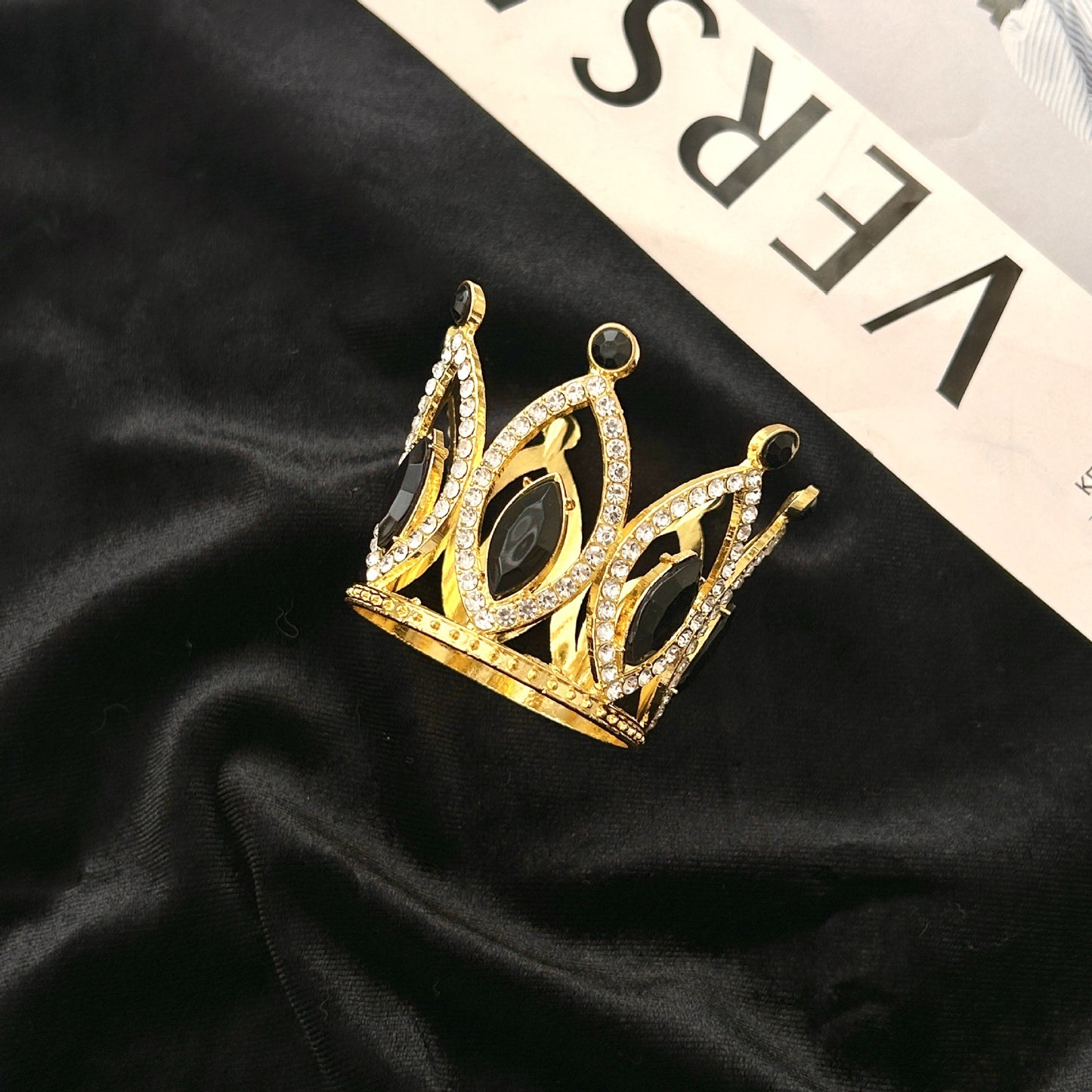 New Alloy Crown Cake Topper – Romantic Couple Birthday Decoration