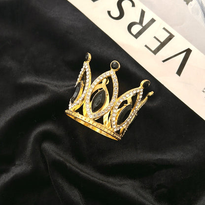 New Alloy Crown Cake Topper – Romantic Couple Birthday Decoration