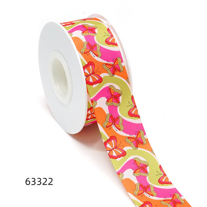 Heat Transfer Webbing Ribbon Flower.
