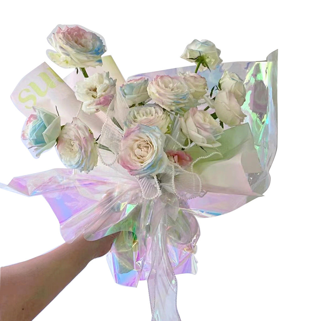 Flower wrapping paper illusion film cellophane waterproof