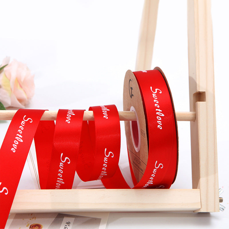 【Always】2.5CM Flower Ribbon Flower Packing Materials Cake Baking Ribbon New Ribbon,40Yards