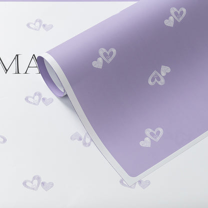 Valentine’s Day Heart Flower Wrapping Paper – Double-Sided Bouquet Paper – 20 Sheets