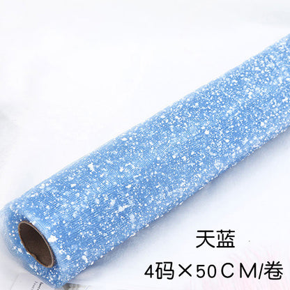 Flower Bouquet Floral Packing Materials Snowflake Styrofoam Saran Wrap 4 yards long Snow Dot Saran Wrap