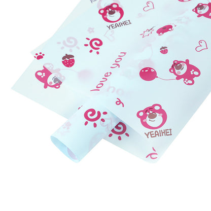 Strawberry Bear Wrapping Paper Pack 20 (57x57cm).