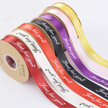 【Sweet love】2.5CM Flower Ribbon Flower Packing Materials Cake Baking Ribbon New Ribbon,40Yards