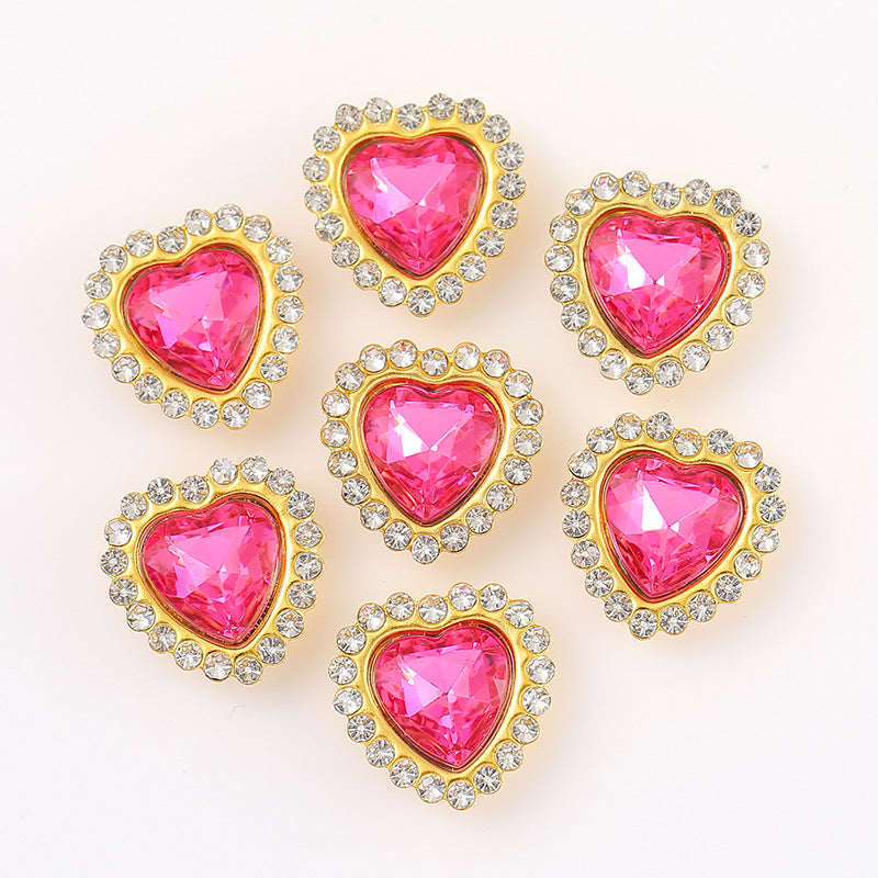 Double-Layer Heart Flower Alloy Rhinestone – DIY Wedding Accessories for Dress, Shoes & Hair