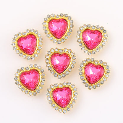 Double-Layer Heart Flower Alloy Rhinestone – DIY Wedding Accessories for Dress, Shoes & Hair