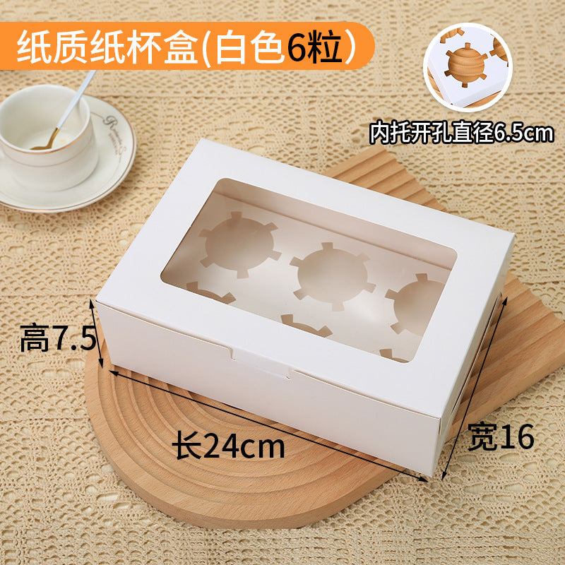 Cupcake Boxes with Holders, 10 pcs Cupcake Carrier with Handle Insert Display Window