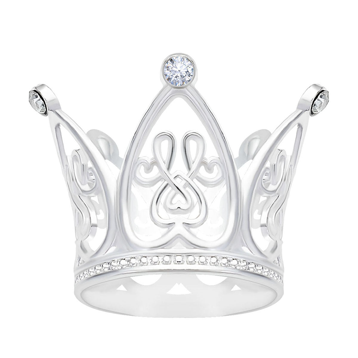 Mini Alloy Crown Cake Topper with Heart