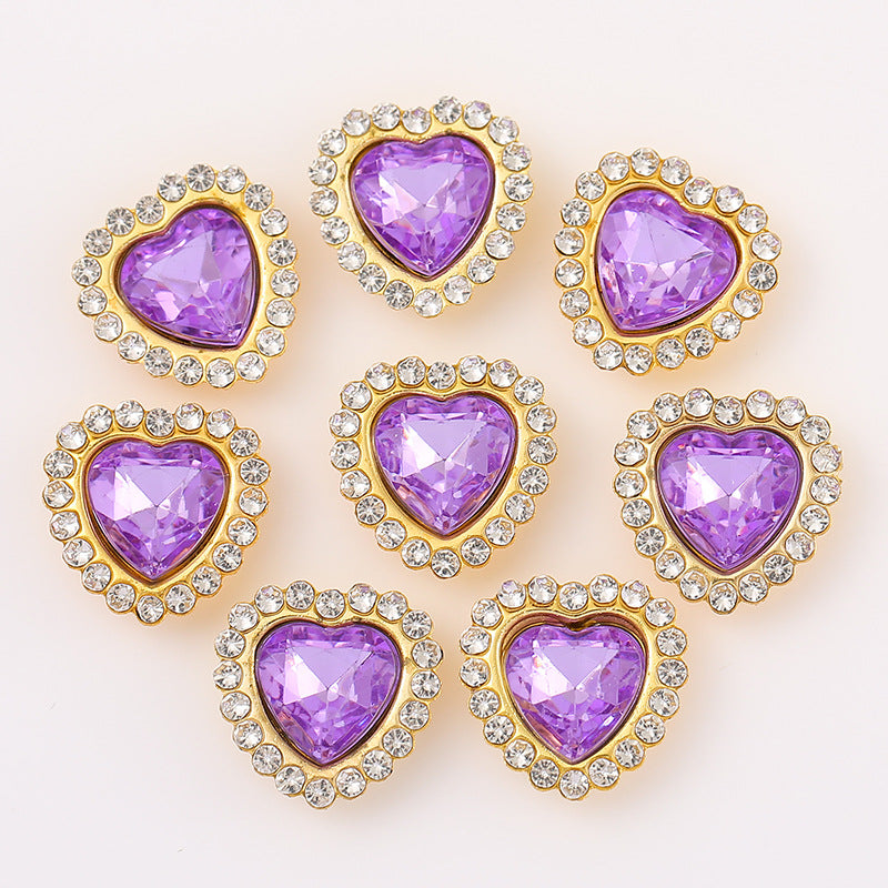 Double-Layer Heart Flower Alloy Rhinestone – DIY Wedding Accessories for Dress, Shoes & Hair