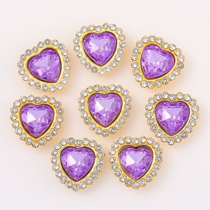 Double-Layer Heart Flower Alloy Rhinestone – DIY Wedding Accessories for Dress, Shoes & Hair
