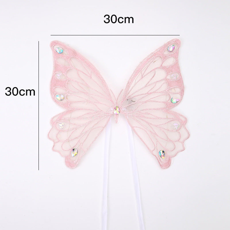 Valentine's Day Butterfly Fresh Flower Bouquet Packaging Aesthetic Glowing Ribbon with light