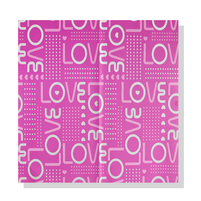 New Valentine's Day festival flower wrapping paper heart heart love bouquet paper waterproof floral packaging