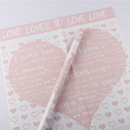 Love Declaration Waterproof New Wrapped Paper Flower Arrangement Rose Bouquet