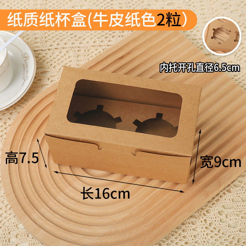 Cupcake Boxes with Holders, 10 pcs Cupcake Carrier with Handle Insert Display Window