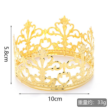 Gold Alloy Crown Cake Topper – Princess Birthday Party Decoration