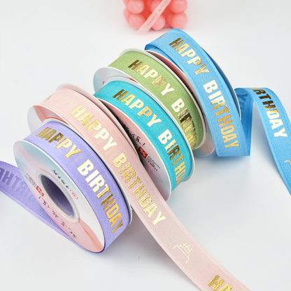 Birthday Cake Packaging Ribbon Gift Box Decoration Ribbon Flower Ribbon，25yards