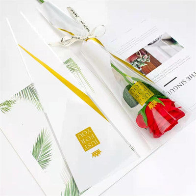 Single bag single rose packaging sleeve bag transparent opp,45×13×4CM