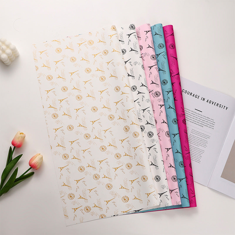 Eiffel Tower Wrapping Paper Pack 20 (57x57cm).