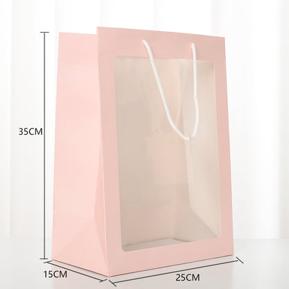 Transparent Window Bags Gift Gift Boxes Flower Bouquet Packaging Bags