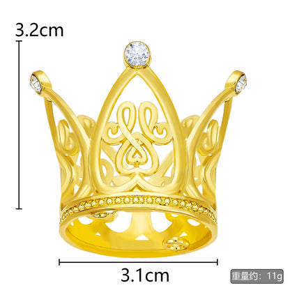 Gold Alloy Crown Cake Topper – Princess Birthday Party Decoration