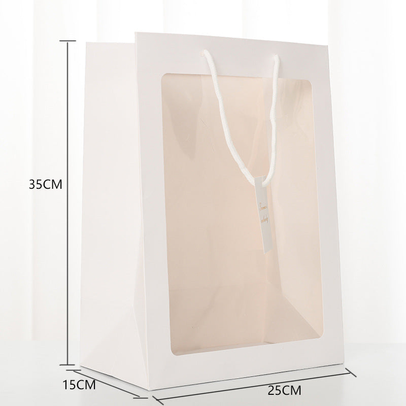 Transparent Window Bags Gift Gift Boxes Flower Bouquet Packaging Bags