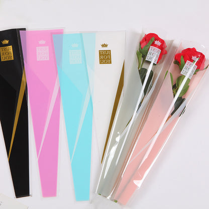 Single Bag Rose Packaging Bag Bouquet Triangle Bag Floral Flower Packaging Bag