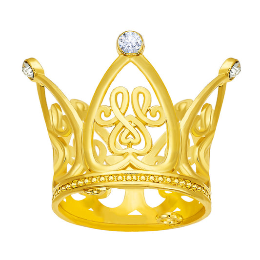 Mini Alloy Crown Cake Topper with Heart