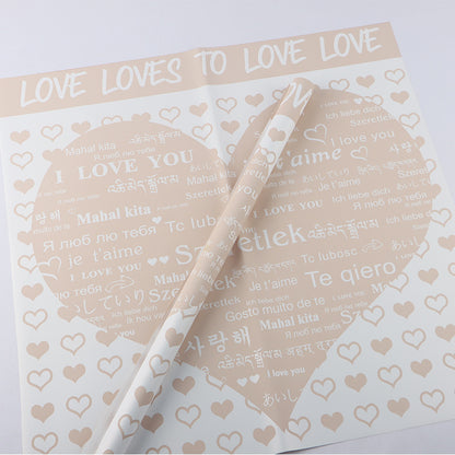 Love Declaration Waterproof New Wrapped Paper Flower Arrangement Rose Bouquet